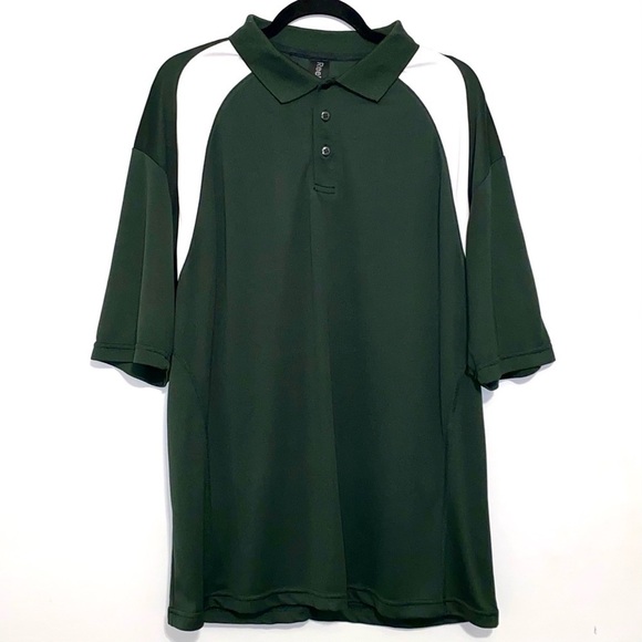 Reebok Mens Green Playdry Athletic Polo​​​​​​​​​​​​​​​​​​​​​​​​​​ - Picture 1 of 3